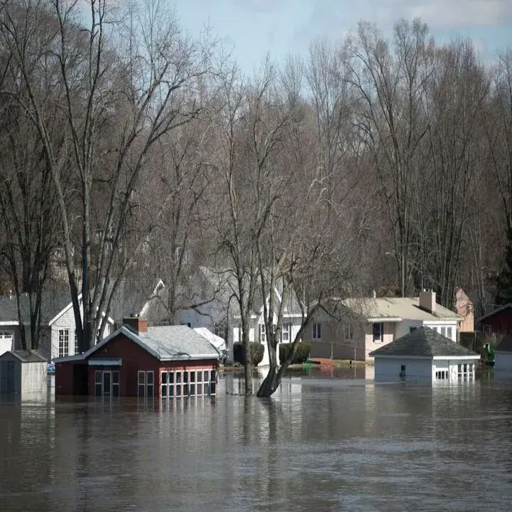 Storm flood water pooling around an Easley, SC home foundation after a thunderstorm