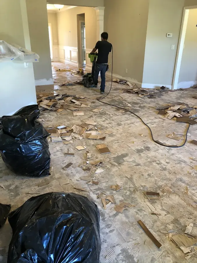 Corroded supply line leaking under a sink in an Easley, SC home